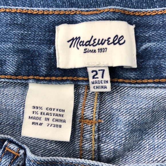 Madewell Denim Straight Leg Jeans, Size 27 - Picture 6 of 7